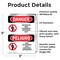Signmission Restricted Area Authorized Employees Only Danger Sign, Vinyl Decal, 3.5in W x 5in L, 2PK OS-2PACK-DS-D-35-VS-1548 - alternate 2